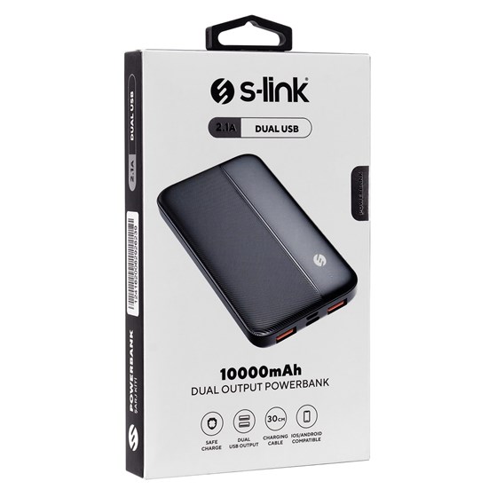 Powerbank S-LINK IP-G10N, 10000 mAh, crni