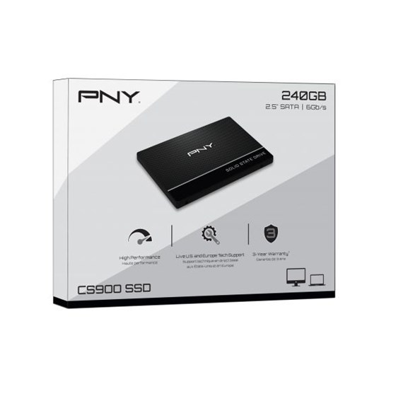 SSD 2.5" PNY CS900, 240GB, 535MB/s read; 500MB/s write, SATA 6Gb/s
