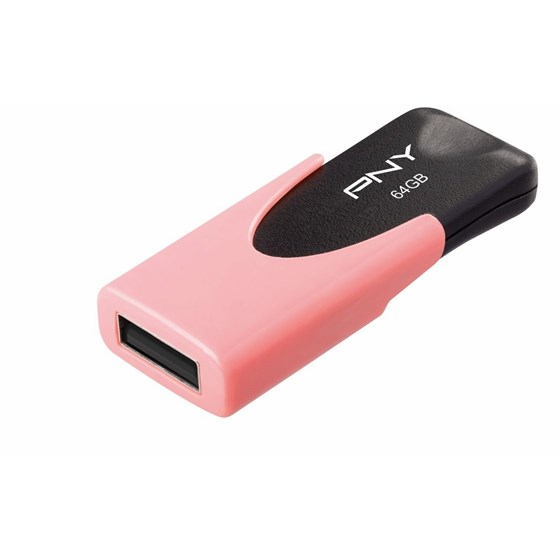 USB stick PNY Attaché 4 Pastel, 64GB, USB2.0, rozi