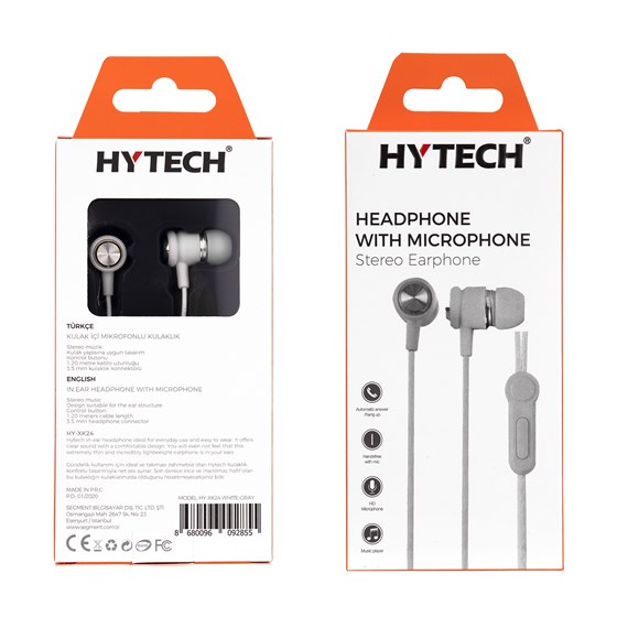 Slušalice HYTECH HY-XK24, mikrofon, bijele