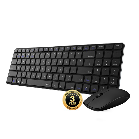Set RAPOO 9300M Bluetooth / Wireless Multi-Mode tipkovnica + miš, HR layout, crna