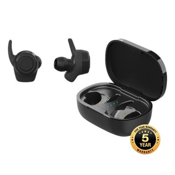 Slušalice STREETZ TWS-1112, SPORT, mikrofon, Bluetooth 5.0, TWS, crne