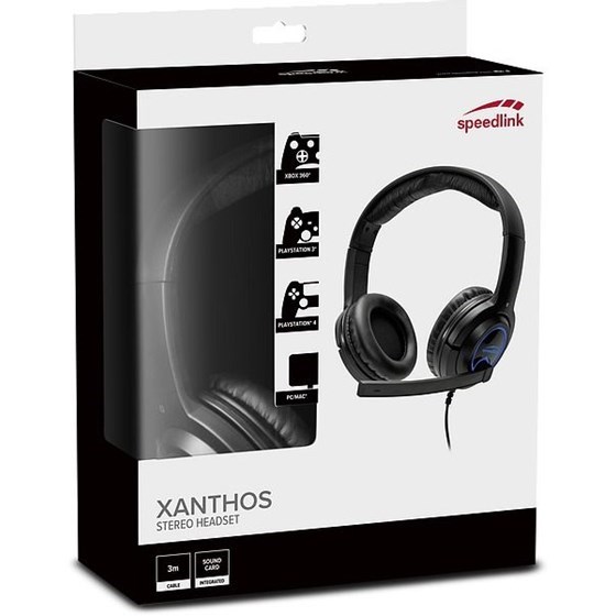 OŠTEĆENA AMBALAŽA - Slušalice SPEEDLINK Xanthos, mikrofon, PC/PS3/PS4/Xbox 360, crne