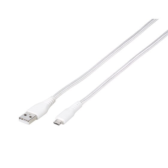 OŠTEĆENA AMBALAŽA - Kabel VIVANCO 61698 Micro-USB, 2.5m, pleteni bijeli