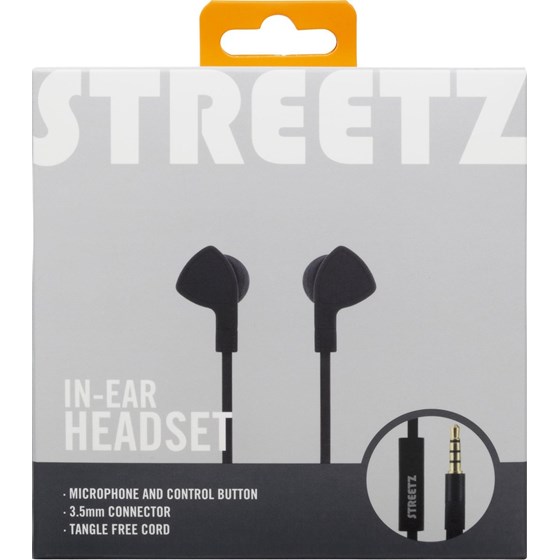 Slušalice STREETZ HL-W102, s mikrofonom, crne
