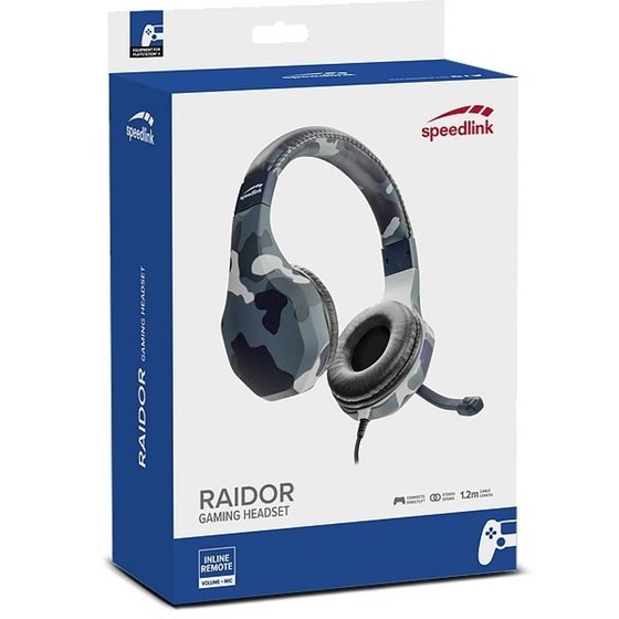 IZLOŽBENI PRIMJERAK - Slušalice SPEEDLINK Raidor, mikrofon, PS4/PS5, plave