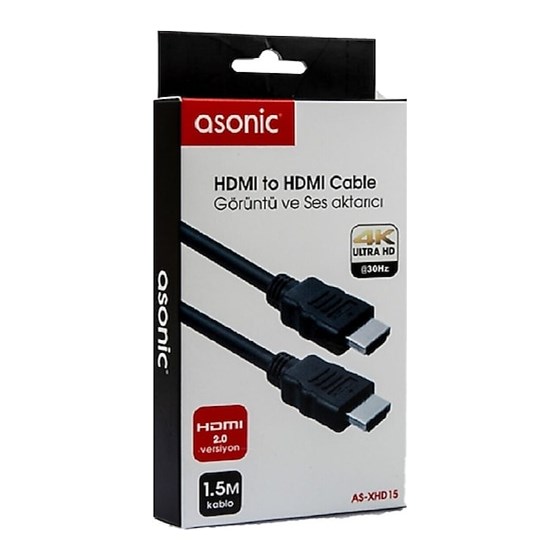 Kabel HDMI ASONIC AS-XHD15, 4K, 1.5m, crni
