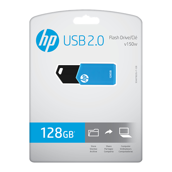 USB stick HP 128GB V150W, USB2.0