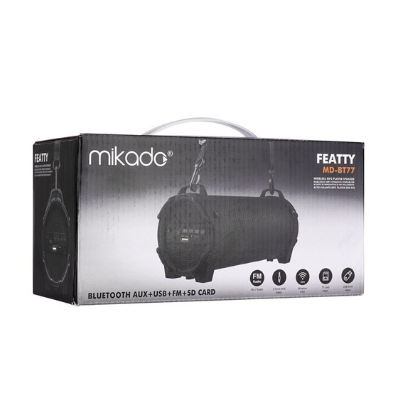 OŠTEĆENA AMBALAŽA - Bluetooth zvučnik, MIKADO MD-BT77, crni