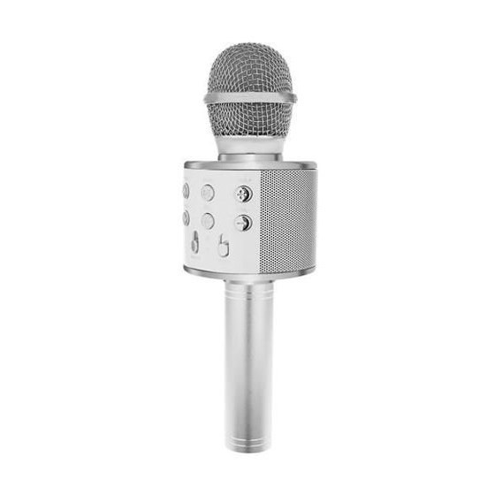 OŠTEĆENA AMBALAŽA - Mikrofon sa zvučnikom ISO TRADE WS-858SL, bluetooth, micro sd, USB, srebrni