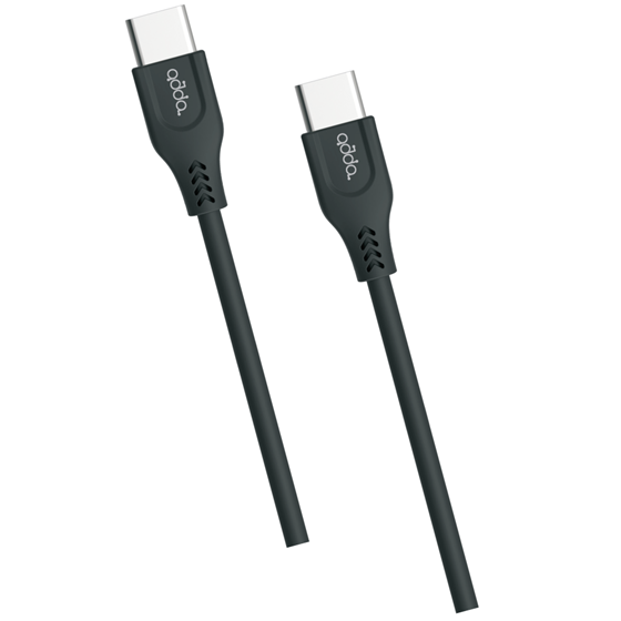 Kabel ADDA USB-203-BK, Fusion Charge+Data, Type-C na Type-C, 3.1A, Premium TPE, 1.2m, crna