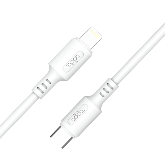 Kabel ADDA USB-301-WH, Fusion Charge+Data, Type-C na 8pin, PD 20W, Premium TPE, 1.2m, bijeli
