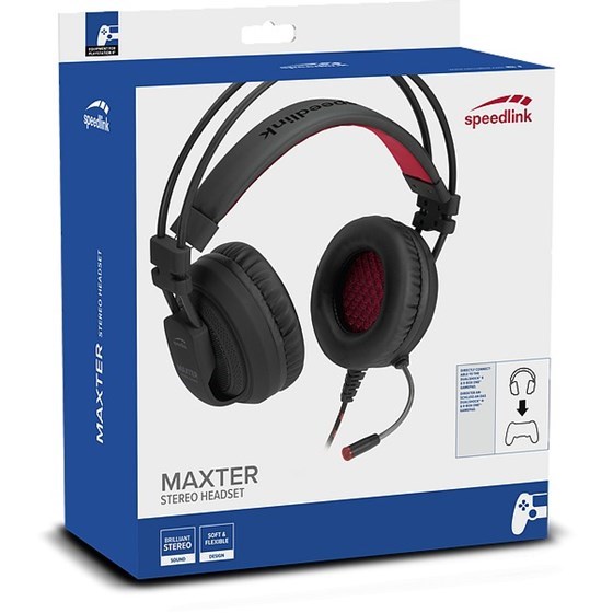 IZLOŽBENI PRIMJERAK - Slušalice SPEEDLINK Maxter, mikrofon, PS4/PS5, crne