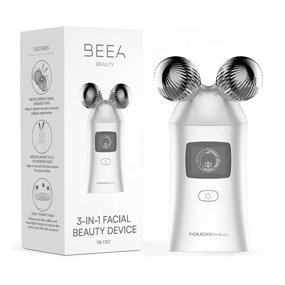 Anti-age uređaj za lice, oči i usne BEEA Beauty REVIVE Face Gym 3u1, Mikrostruja, EMS i svjetlosna terapija