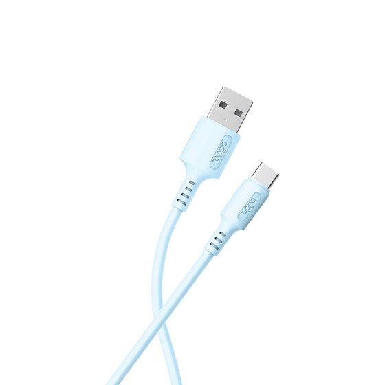 Kabel Adda Collins USB-200-LB, USB-A na Type-C, 15W, Premium TPE, 1.2m, baby plava