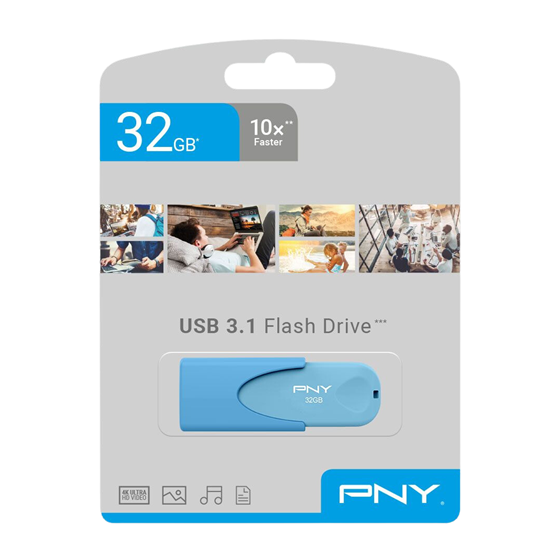 USB stick PNY Attaché 4, 32GB, USB3.1, blue