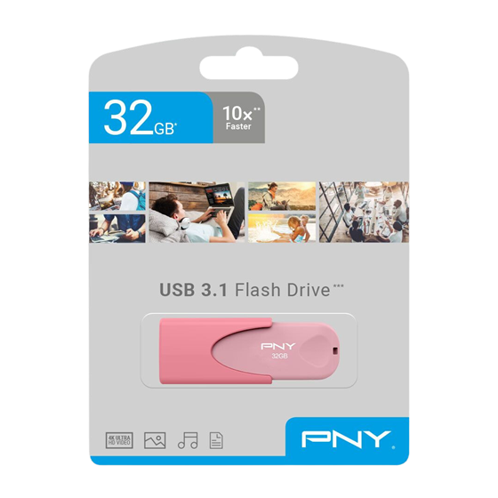 USB stick PNY Attaché 4, 32GB, USB3.1, pink
