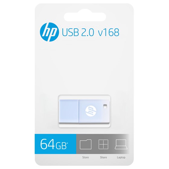 USB stick HP v168, 64GB, USB 2.0, delicate blue