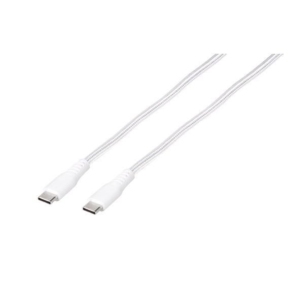 Kabel VIVANCO 62397, USB Type-C na USB Type-C, 0.5m, pleteni, bijeli