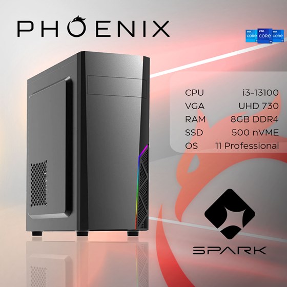 Računalo Phoenix SPARK Y-154 Intel i3-13100/16GB DDR4/NVMe SSD 500GB/Windows 11 PRO