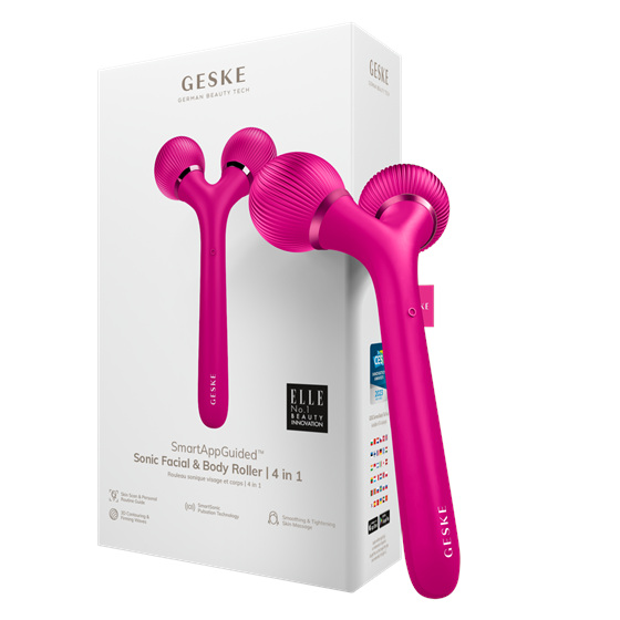 Sonic Facial & Body Roller GESKE | 4 in 1 , magenta
