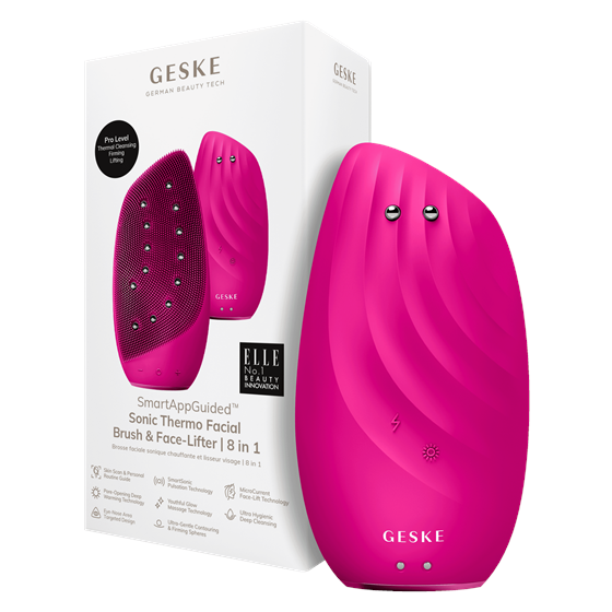 Sonic Thermo Facial Brush & Face-Lifter GESKE | 8 in 1 , magenta