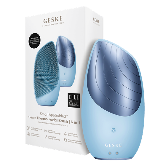 Sonic Thermo Facial Brush GESKE | 6 in 1 , aquamarine