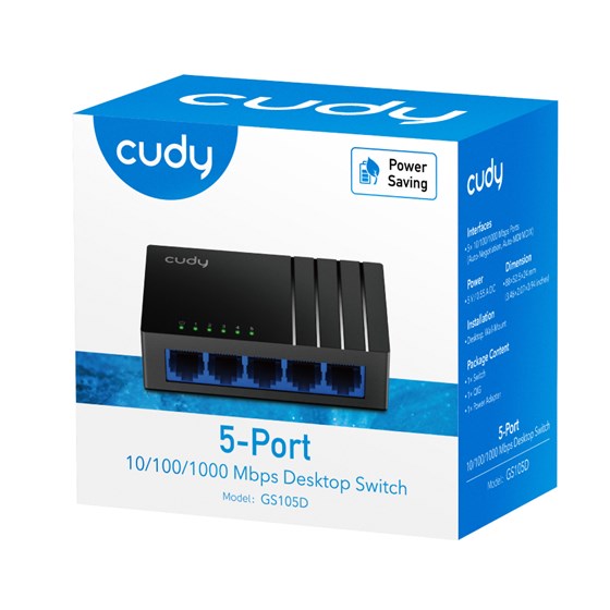 Switch CUDY GS105D, 5-Port Gigabit Desktop Switch