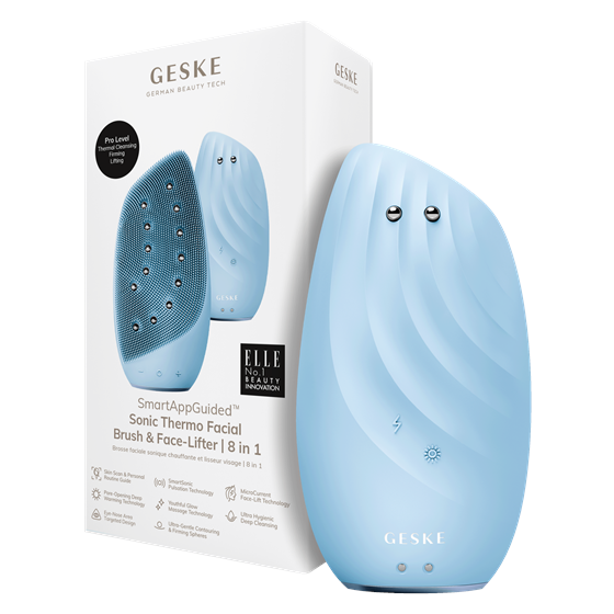 Sonic Thermo Facial Brush & Face-Lifter GESKE| 8 in 1 , aquamarine