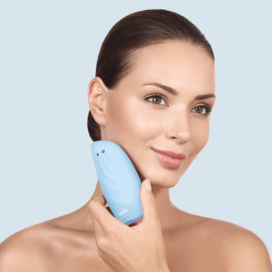 Sonic Thermo Facial Brush & Face-Lifter GESKE| 8 in 1 , aquamarine