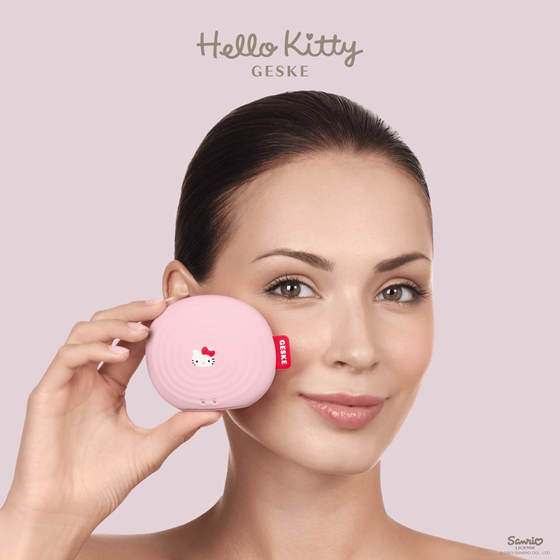 Sonic Facial Brush GESKE| 4 in 1 , Hello Kitty pink