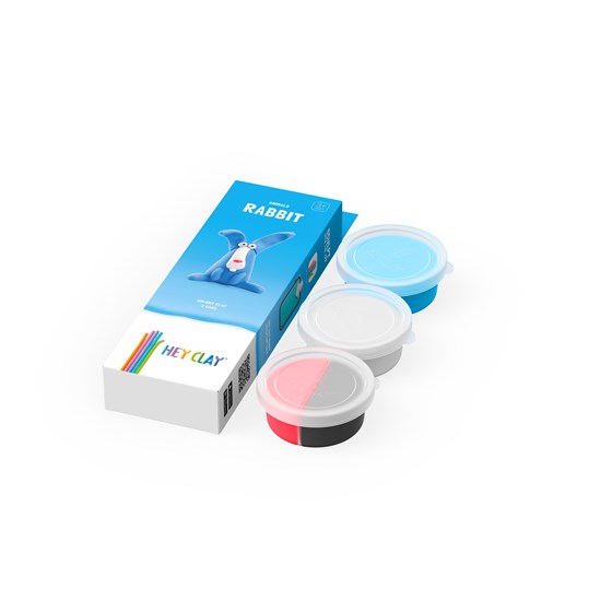 Glina KAZOO HEY CLAY Rabbit 30050, 3 kutijice