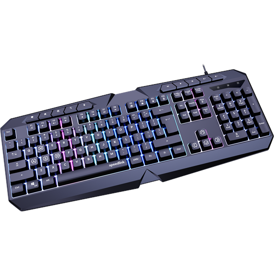 Tipkovnica SPEEDLINK Ludicium, RGB, US/HR layout, crna