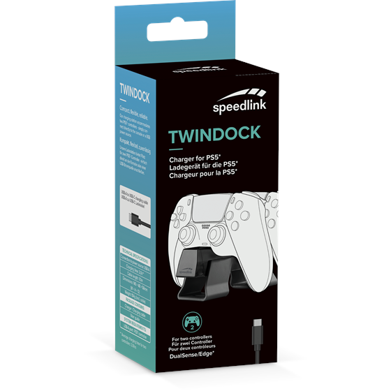PS5 punjač SPEEDLINK Twindock, za 2 kontrolera