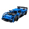 STEM Pull back trkaći auto KAZOO C52023W, 1:18, crno-plavi, 380 dijelova