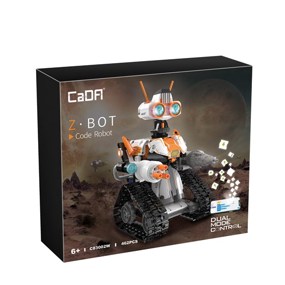STEM Robot na daljinsko upravljanje KAZOO Z-BOT C83002W, s funkcijama kodiranja, 462 dijelova