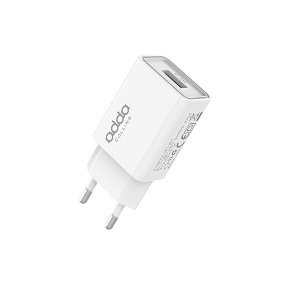 Zidni punjač Adda Collins CH-001-WH,10W, Fusion Universal Charger, USB-A, 2.1A, bijeli