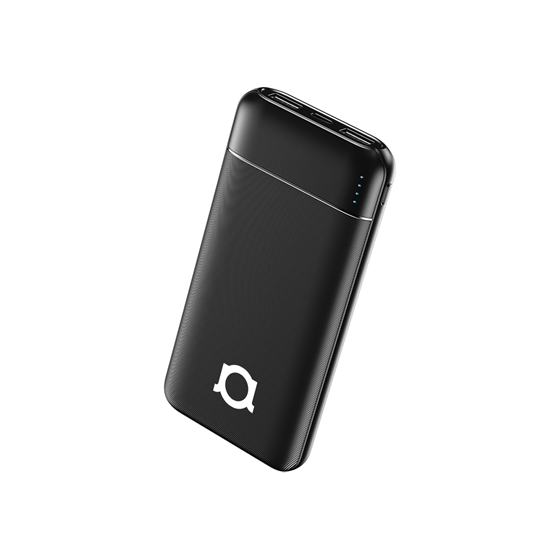 Powerbank Adda Collins PB-001-BK, Fusion powerbank, 10000mAh, Micro USB i Type-C ulazi, 2xUSB-A izlazi, 12W, crna