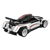 STEM Pull back trkaći auto KAZOO C52022W, 1:18, crno-bijeli, 321 dijelova