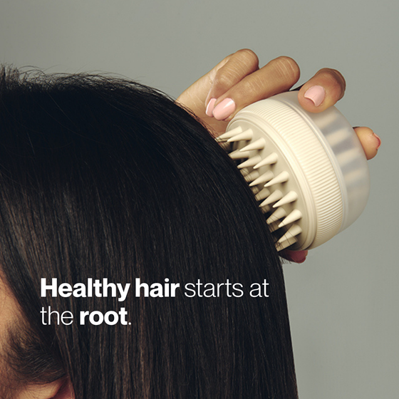 Četka za šamponiranje vlasišta dvostrana ZEEN Care Scalp Bloom, silikon