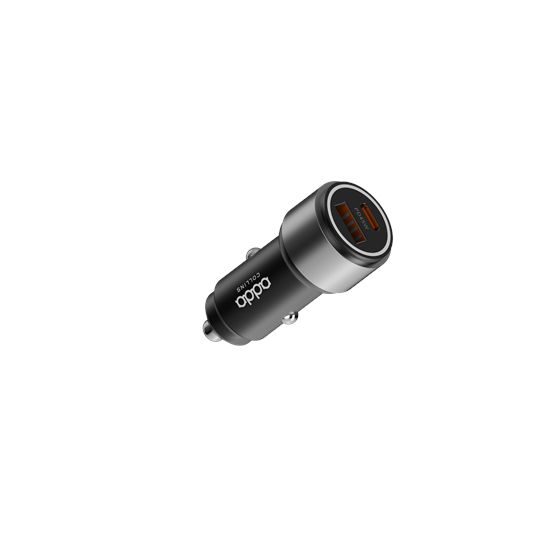 Auto punjač Adda Collins CC-007-GM,65W, 2u1, USB-A + Type C, gun metal