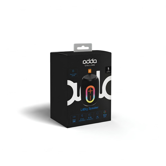 Bluetooth zvučnik Adda Collins SP-007-BK, LilBig, 5W, FM, RGB, crna