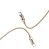 Kabel Adda Collins USB-205-CH, Type-C na Type-C, 60W, pleteni, 1.2 m, champagne