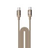 Kabel Adda Collins USB-205-CH, Type-C na Type-C, 60W, pleteni, 1.2 m, champagne