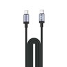 Kabel Adda Collins USB-205-GM, Type-C na Type-C, 60W, pleteni, 1.2 m, gun metal