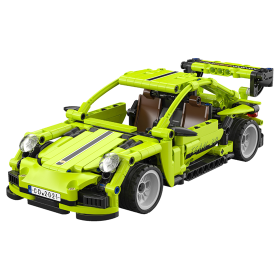 STEM Pull back trkaći auto KAZOO C52024W, 1:18, zeleni, 387 dijelova