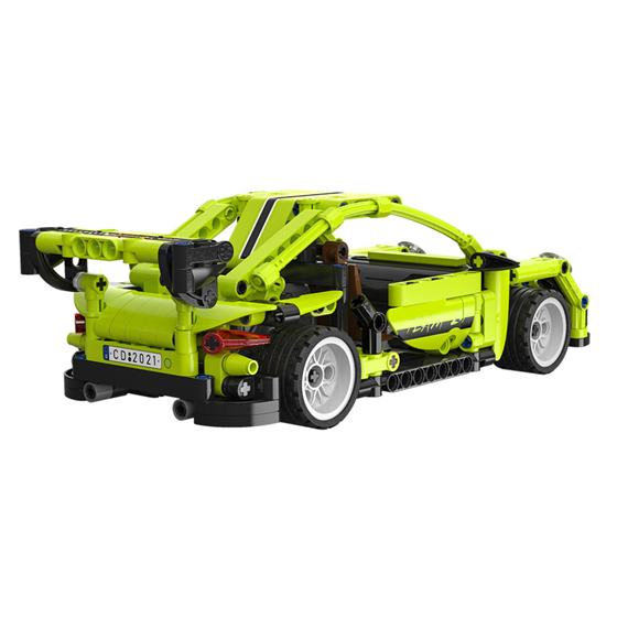 STEM Pull back trkaći auto KAZOO C52024W, 1:18, zeleni, 387 dijelova