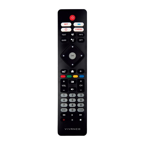 Daljinski upravljač VIVANCO RR 230, za Philips, RR 230, Smart TV, 57 tipki