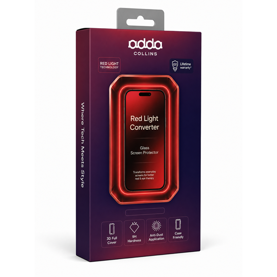 Zaštitno staklo Adda Collins PRS-16PRO-RL, iPhone 16 Pro / 17, red light