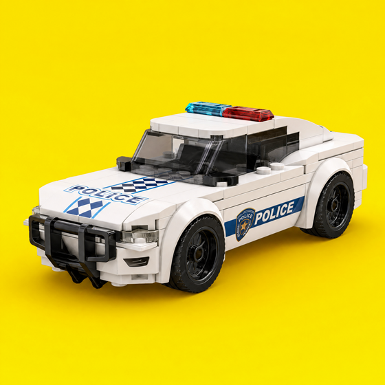 Auto policijski za sastavljanje Night Hunt Pursuit LILBIG C55063W, 156 dijelova